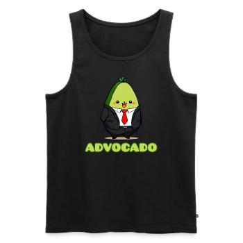Advocado - Männer Premium Bio Tank Top - Schwarz - Vorne - AI Model Male 178 light (178cm)
