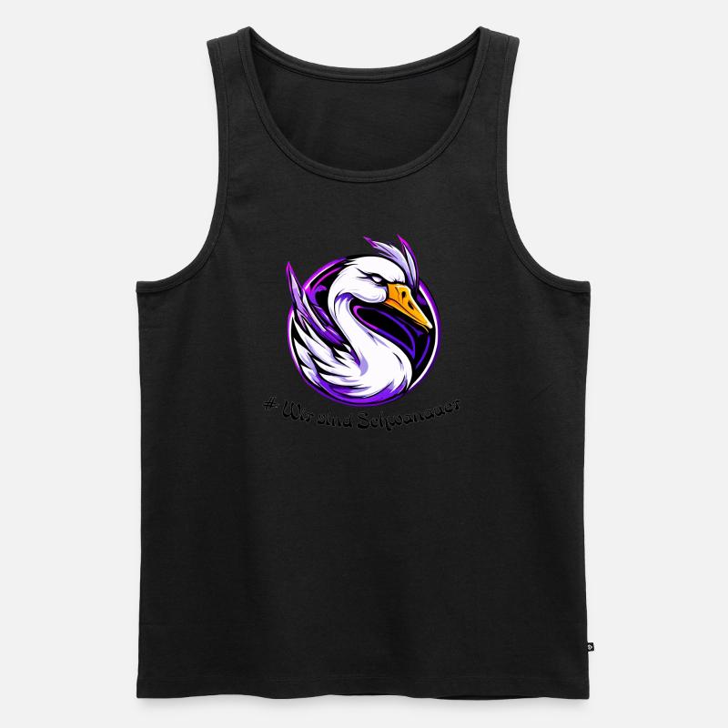 swan Schwanau 2 - Männer Premium Bio Tank Top - Schwarz
