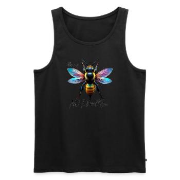 There is no Planet Bee - Männer Premium Bio Tank Top - Schwarz - Vorne - Michal (187cm)