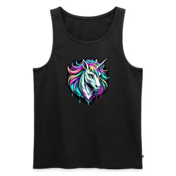 Licorne - Débardeur bio Premium Homme - noir - Devant - Michal (187cm)
