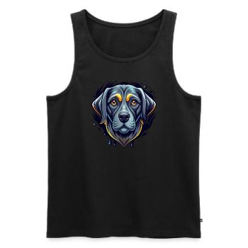 Labrador - Débardeur bio Premium Homme - noir - Devant - Michal (187cm)