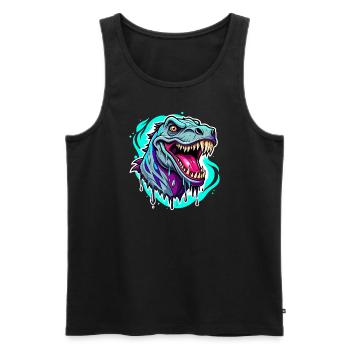 Le T-Rex - Débardeur bio Premium Homme - noir - Devant - Michal (187cm)
