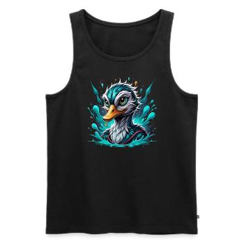 Canard - Débardeur bio Premium Homme - noir - Devant - Michal (187cm)