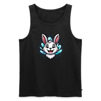 Lapin de Pâques - Débardeur bio Premium Homme - noir - Devant - Michal (187cm)
