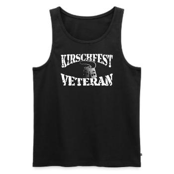 Veteran zum Kirschfest - Männer Premium Bio Tank Top - Schwarz - Vorne - Michal (187cm)