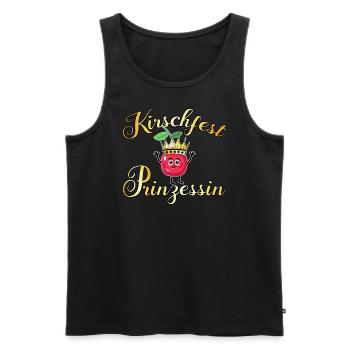 Kirschfestliebe Kirsche Prinzessin zum Kirschfest - Männer Premium Bio Tank Top - Schwarz - Vorne - Michal (187cm)
