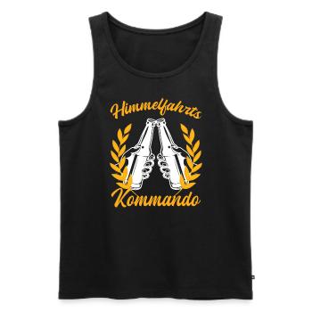 Himmelfahrtskommando lustiger Spruch - Männer Premium Bio Tank Top - Schwarz - Vorne - Michal (187cm)