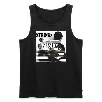 Strings Of Passion - Men's Premium Organic Tank Top - black - Front - AI Model Male 178 light (178cm)
