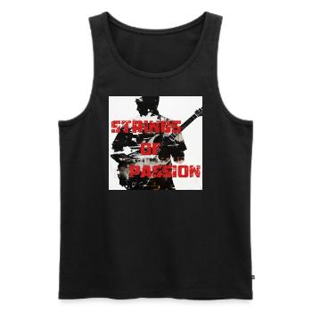 Strings Of Passion - Men's Premium Organic Tank Top - black - Front - AI Model Male 178 light (178cm)