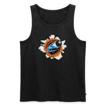 brennende 8 Billardkugel Pool, Billard, Snooker - Männer Premium Bio Tank Top - Schwarz - Vorne - AI Model Male 178 light (178cm)