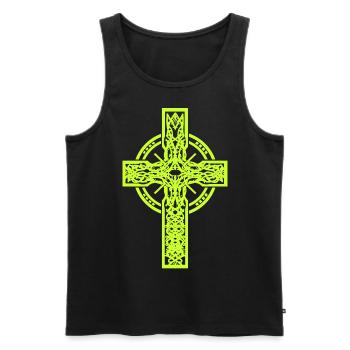 Cross Crosses Crucifix Halloween - Men's Premium Organic Tank Top - black - Front - AI Model Male 178 light (178cm)