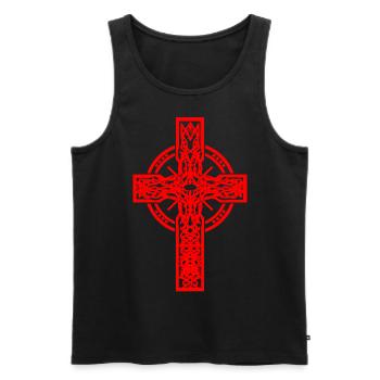 Cross Crosses Crucifix Halloween - Men's Premium Organic Tank Top - black - Front - AI Model Male 178 light (178cm)