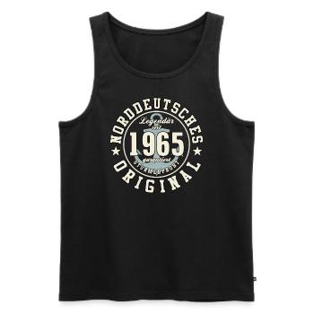 60. Geburtstag Norddeutsches Original geboren 1965 - Männer Premium Bio Tank Top - Schwarz - Vorne - Michal (187cm)