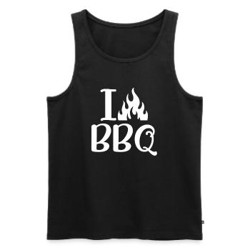BBQ Gifts, BBQ Gifts - Men's Premium Organic Tank Top - black - Front - Michal (187cm)