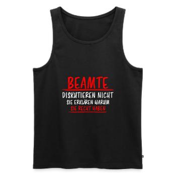 Beamter Lustiger Spruch Verbeamtung Büro Geschenk - Männer Premium Bio Tank Top - Schwarz - Vorne - Michal (187cm)
