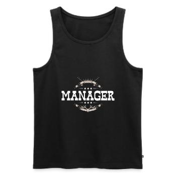Manager Beruf - Männer Premium Bio Tank Top - Schwarz - Vorne - Michal (187cm)