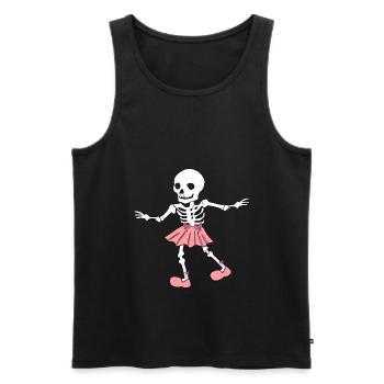 Prima Ballerina Skelet I Ballet Fun I Halloween - Men's Premium Organic Tank Top - black - Front - AI Model Male 178 light (178cm)