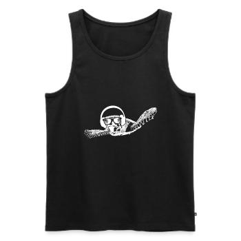 Meeresschildkröte Kopfhörer Sonnenbrille Schildkrö - Männer Premium Bio Tank Top - Schwarz - Vorne - Michal (187cm)