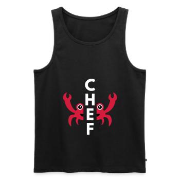 Chef (geteilte Krabbe) - Männer Premium Bio Tank Top - Schwarz - Vorne - AI Model Male 178 light (178cm)