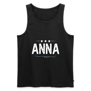 Anna - Débardeur bio Premium Homme - noir - Devant - AI Model Male 178 light (178cm)