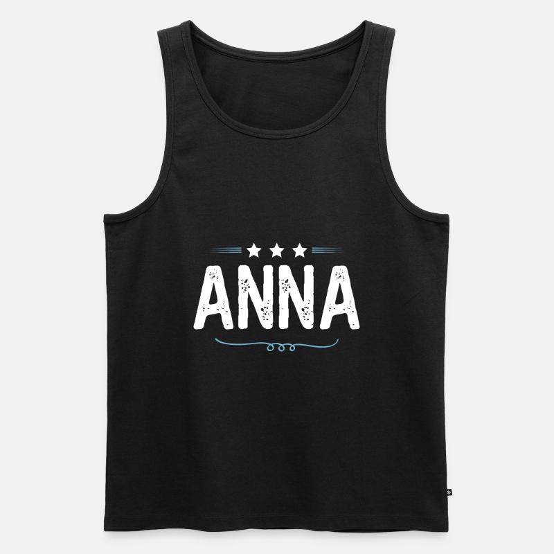 Anna - Männer Premium Bio Tank Top - Schwarz