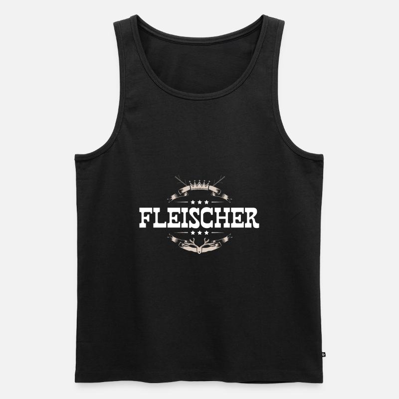 Fleischer Beruf - Männer Premium Bio Tank Top - Schwarz