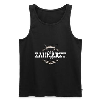 Zahnarzt Beruf - Männer Premium Bio Tank Top - Schwarz - Vorne - Michal (187cm)
