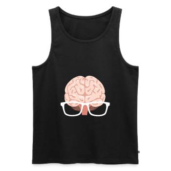 Nerd - Débardeur bio Premium Homme - noir - Devant - AI Model Male 178 light (178cm)