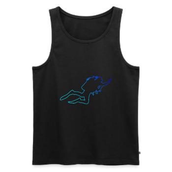 Scuba Diver Taucher Scuba Tauchen Diving - Men's Premium Organic Tank Top - black - Front - AI Model Male 178 light (178cm)
