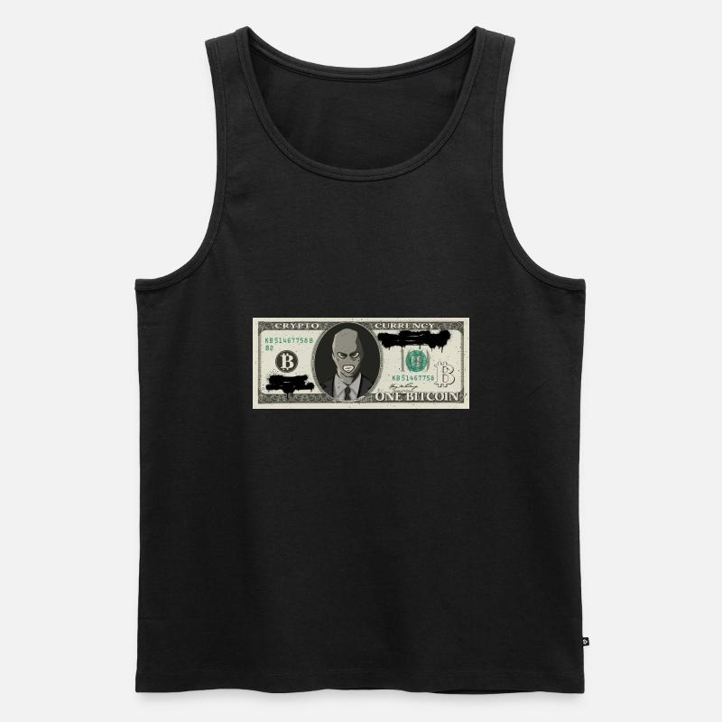 Bitcoin Crypto Dollar - Männer Premium Bio Tank Top - Schwarz