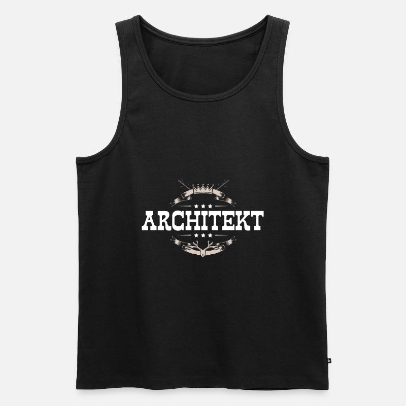 Architekt Beruf - Männer Premium Bio Tank Top - Schwarz
