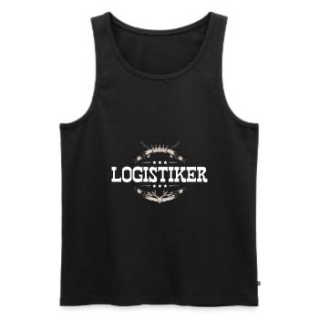 Logistiker Beruf - Männer Premium Bio Tank Top - Schwarz - Vorne - AI Model Male 178 light (178cm)