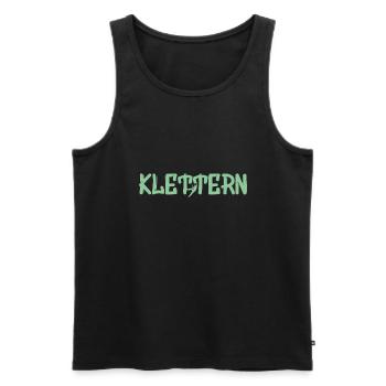 Geschenk Kletterer Boulderer klettern bouldern - Männer Premium Bio Tank Top - Schwarz - Vorne - AI Model Male 178 light (178cm)