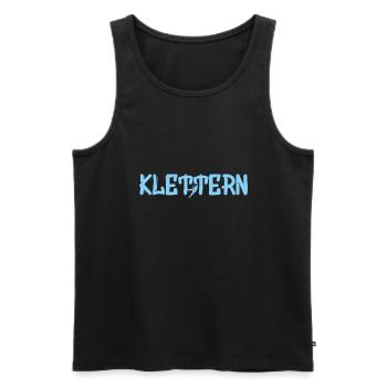 Geschenk Kletterer Boulderer klettern bouldern - Männer Premium Bio Tank Top - Schwarz - Vorne - AI Model Male 178 light (178cm)