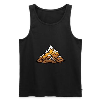 Mountains Alps Silhouette - Men's Premium Organic Tank Top - black - Front - Michal (187cm)