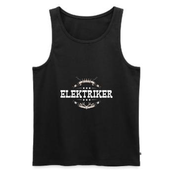 Elektriker Beruf - Männer Premium Bio Tank Top - Schwarz - Vorne - Michal (187cm)