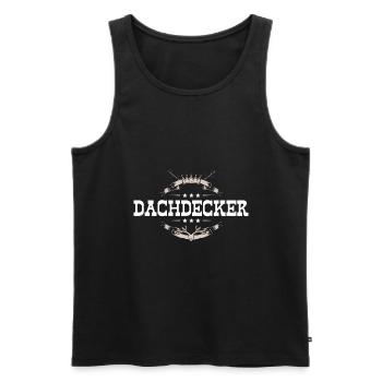 Dachdecker Beruf - Männer Premium Bio Tank Top - Schwarz - Vorne - AI Model Male 178 light (178cm)