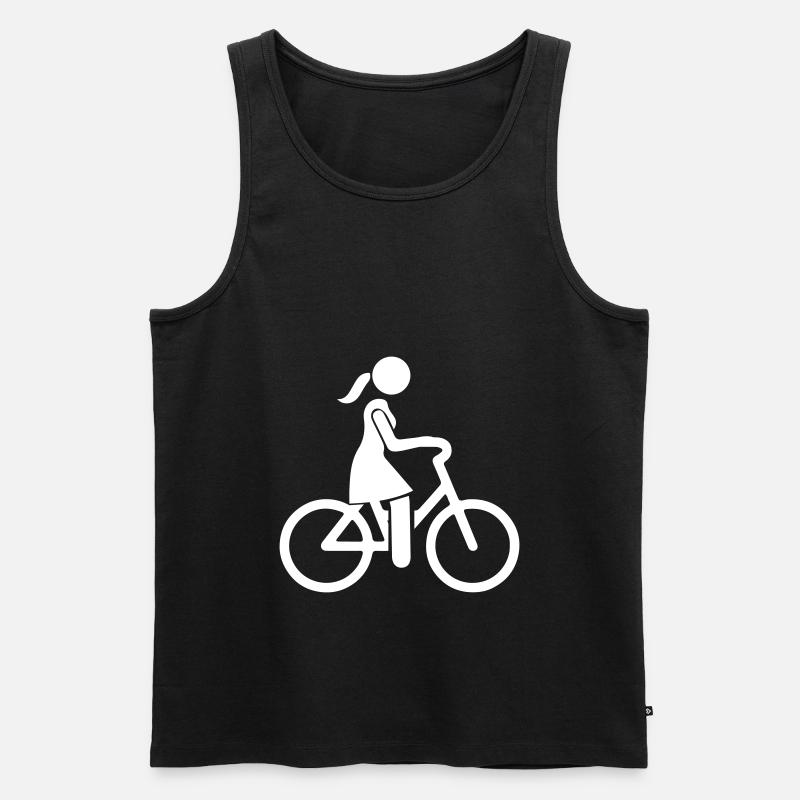 Fahrrad Icon - Männer Premium Bio Tank Top - Schwarz