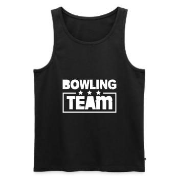 Bowling Team Mannschaft Bunt - Männer Premium Bio Tank Top - Schwarz - Vorne - AI Model Male 178 light (178cm)