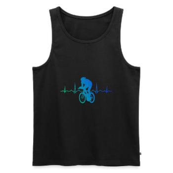Vélo de route vélo de route pour hommes vélo de course vélo de route - Débardeur bio Premium Homme - noir - Devant - Michal (187cm)