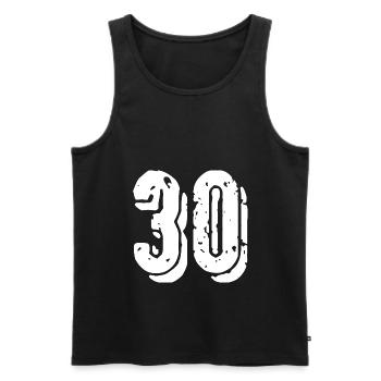 Maillot à 30 chiffres - Débardeur bio Premium Homme - noir - Devant - Michal (187cm)