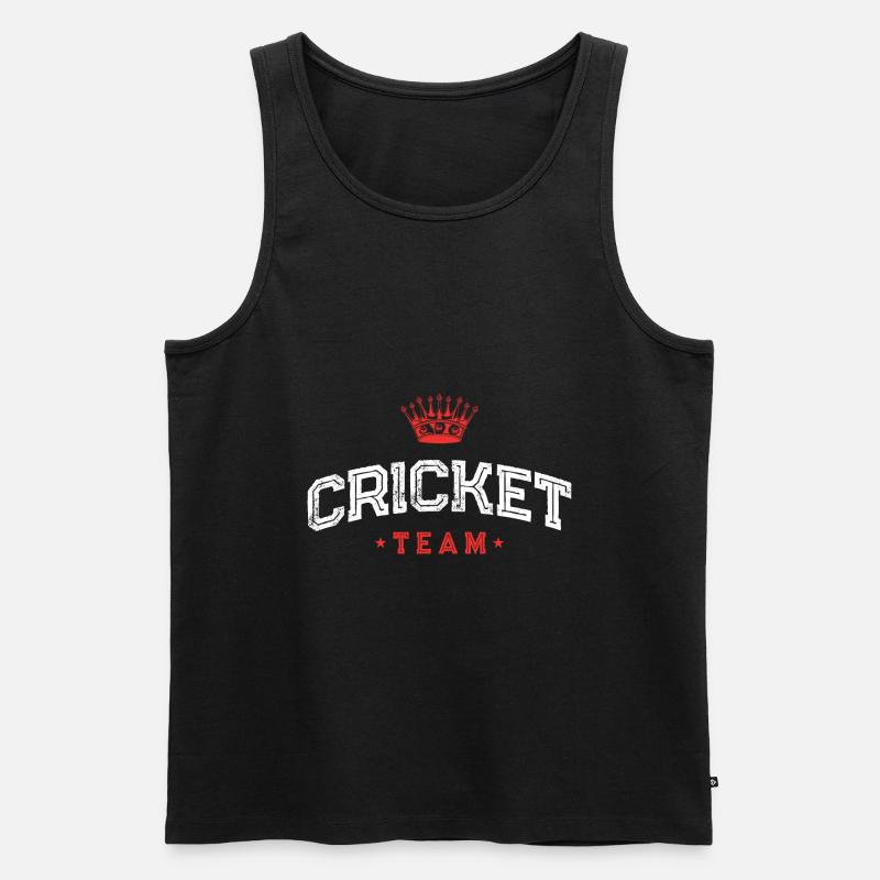 Cricket Team - Männer Premium Bio Tank Top - Schwarz