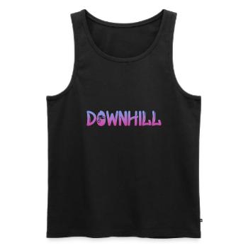 Downhill - Männer Premium Bio Tank Top - Schwarz - Vorne - AI Model Male 178 light (178cm)
