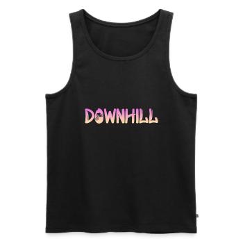 Downhill - Männer Premium Bio Tank Top - Schwarz - Vorne - AI Model Male 178 light (178cm)