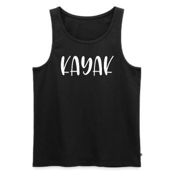 Kajak Geschenkidee - Männer Premium Bio Tank Top - Schwarz - Vorne - AI Model Male 178 light (178cm)