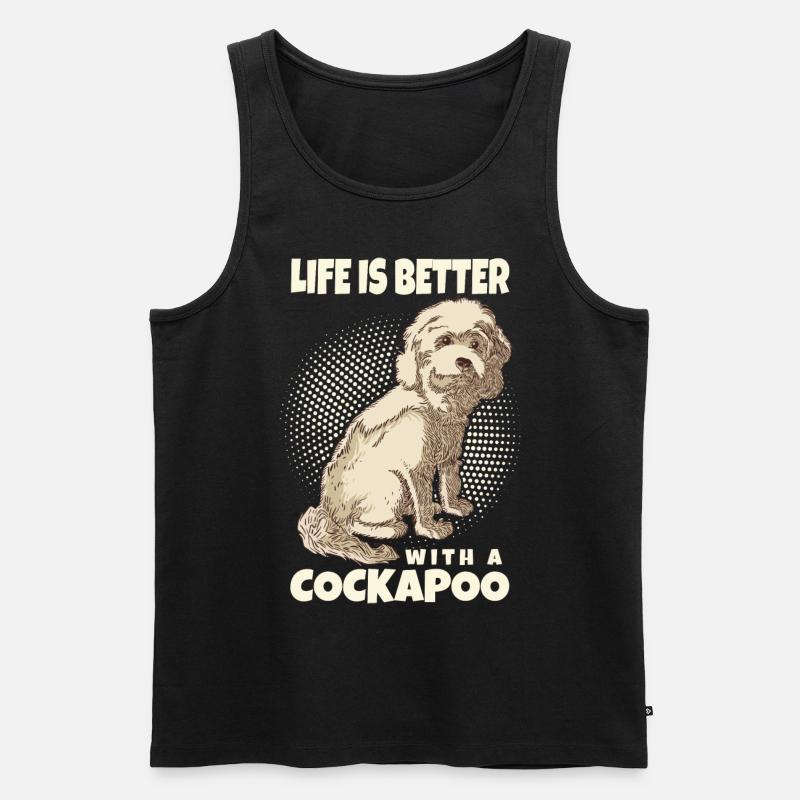 Cockapoo - Men's Premium Organic Tank Top - black