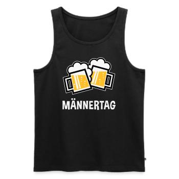 Männertag (Bier Prosit Bayrische Bierkrüge / 3C) - Männer Premium Bio Tank Top - Schwarz - Vorne - AI Model Male 178 light (178cm)