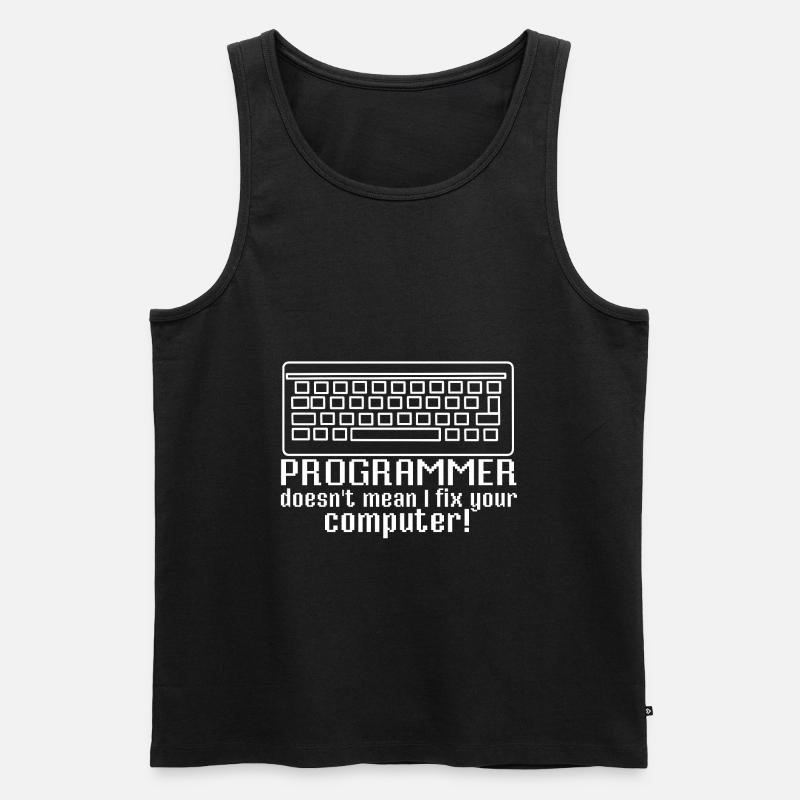 Programmer - Men's Premium Organic Tank Top - black