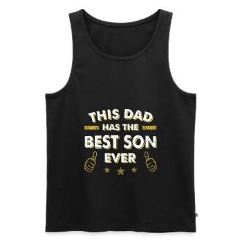 This Dad Has The Best Son Ever Father Day Christma - Männer Premium Bio Tank Top - Schwarz - Vorne - AI Model Male 178 light (178cm)