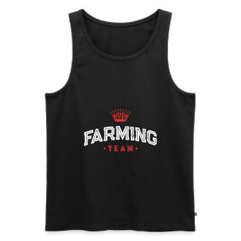 Farming Team - Männer Premium Bio Tank Top - Schwarz - Vorne - AI Model Male 178 light (178cm)